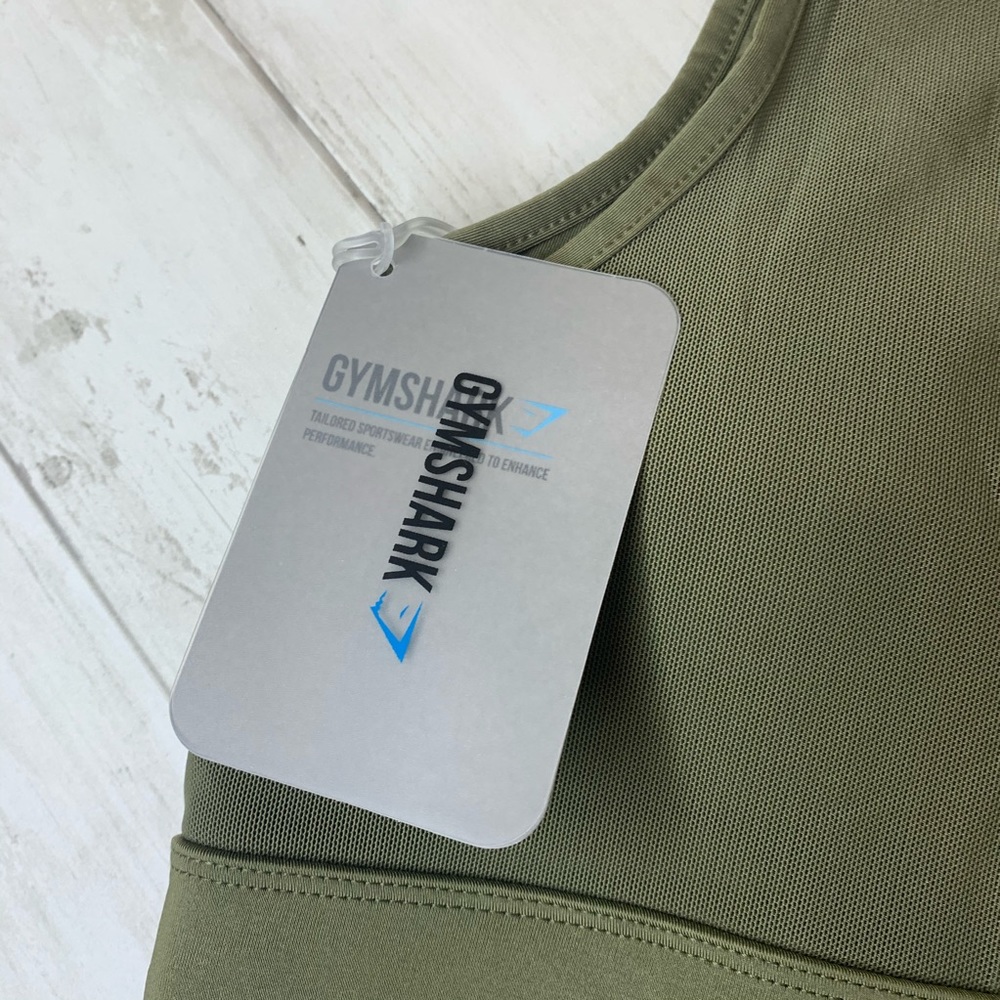 Gymshark elevate sports bra khaki green small NWT - Picture 6 of 10